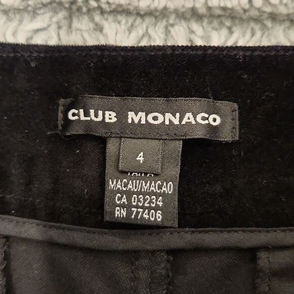 Black velvet feel Club Monaco pants size 4, new without tags! - Picture 11 of 11